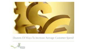 Average customer spend Dozens of ways
